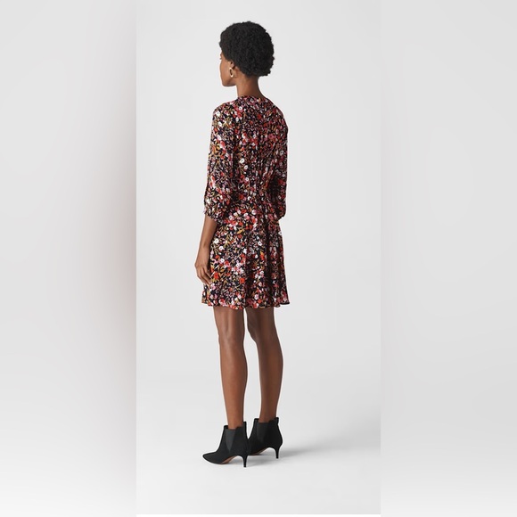 Whistles Pink Floral Meadow Flippy Dress - Picture 2 of 4